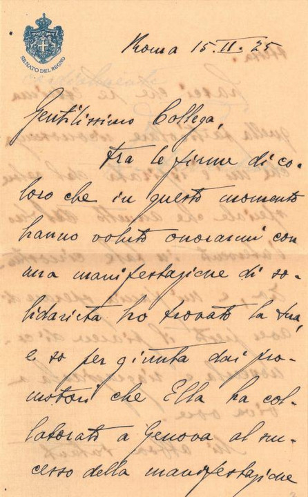 Lettera di Luigi Albertini a Giovanni Ansaldo, 15-02-1925 (1)